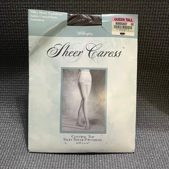 Worthington Sheer Caress Silky Sheer Control Top Pantyhose Sz Q Tall Sandalfoot - Picture 1 of 3